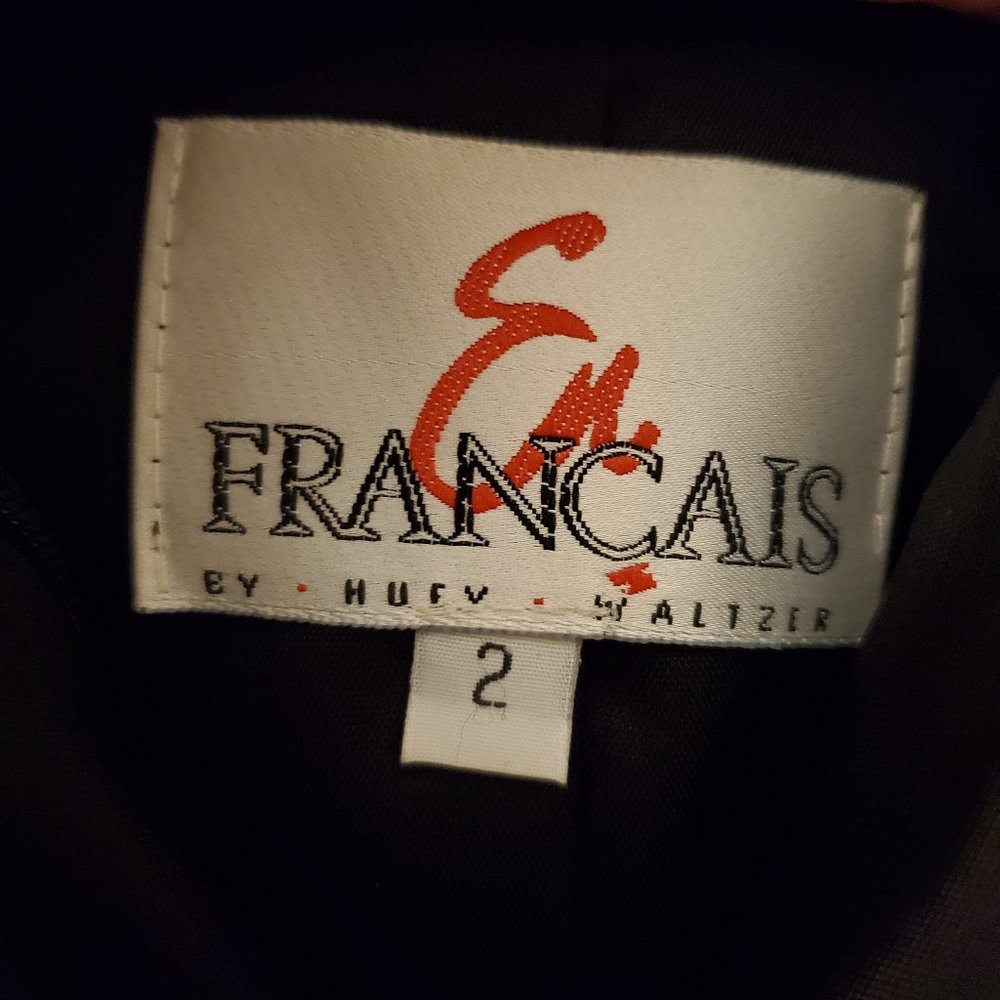 vintage 1990s black dress by Francais - Picture 8 of 9